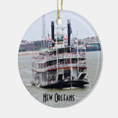 Steamboot op de Mississippi Keramisch Ornament (Links)