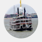 Steamboot op de Mississippi Keramisch Ornament (Achterkant)