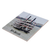 Steamboot op de Mississippi Tegeltje (Zijkant)