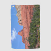 Steamboot Rock in Sedona Arizona Fotografie Golfhanddoek (Voorkant)