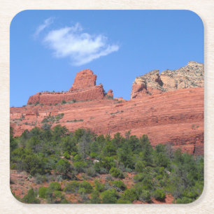 Steamboot Rock in Sedona Arizona Fotografie Kartonnen Onderzetters