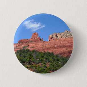 Steamboot Rock in Sedona Arizona Fotografie Ronde Button 5,7 Cm