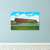 Steamboot Rock, opper Grand Coulee Dam Canvas Afdruk (Insitu (Houten vloer))
