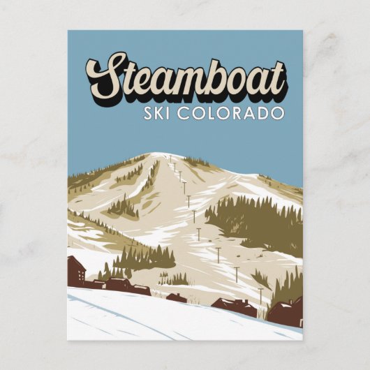 Steamboot Ski Area Winter Colorado  Briefkaart (Voorkant)