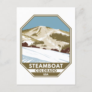 Steamboot Ski Area Winter Colorado Briefkaart