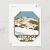 Steamboot Ski Area Winter Colorado Briefkaart (Voorkant / Achterkant)