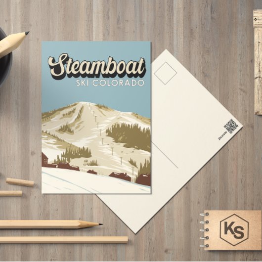 Steamboot Ski Area Winter Colorado  Briefkaart