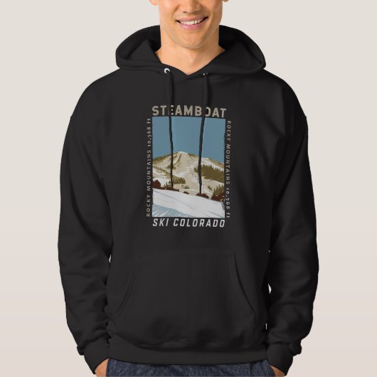 Steamboot Ski Area Winter Colorado  Hoodie (Voorkant)