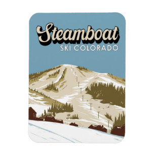 Steamboot Ski Area Winter Colorado  Magneet