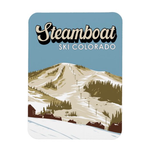Steamboot Ski Area Winter Colorado  Magneet (Verticaal)