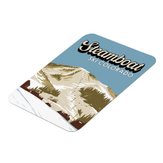 Steamboot Ski Area Winter Colorado  Magneet (Linkerzijde)