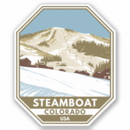 Steamboot Ski Area Winter Colorado Sticker