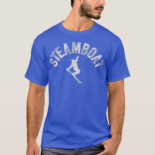 Steamboot Ski Colorado  Skiing Cool Skier T-shirt (Voorkant)