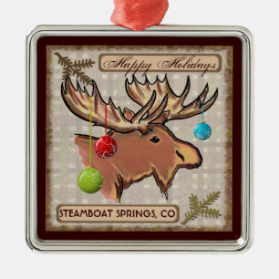 Steamboot Springs Colorado artistieke mose-versier Metalen Ornament