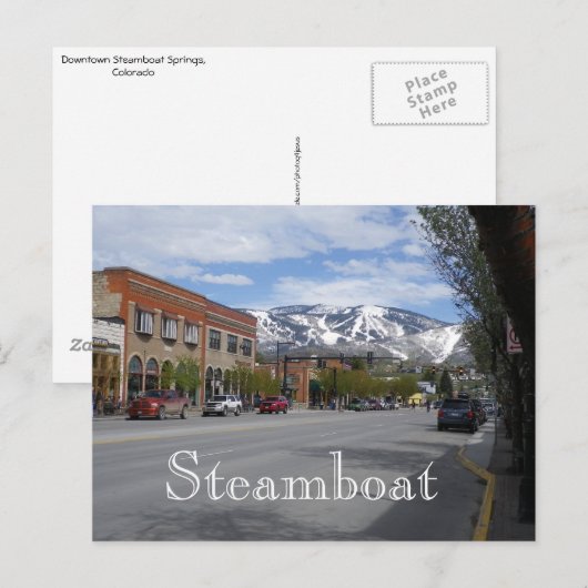Steamboot Springs Colorado Briefkaart (Voorkant / Achterkant)