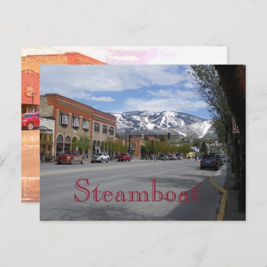 Steamboot Springs Colorado Briefkaart (Voorkant / Achterkant)