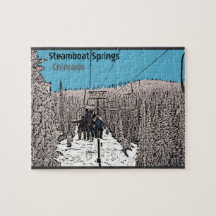 Steamboot Springs Colorado dag op liftpuzzel Legpuzzel