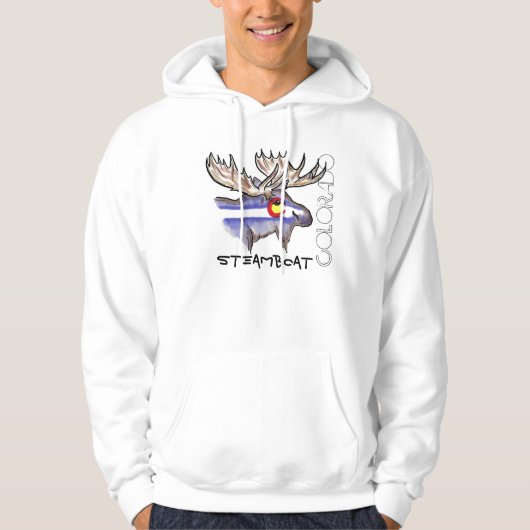 Steamboot Springs Colorado elk hoodie (Voorkant)
