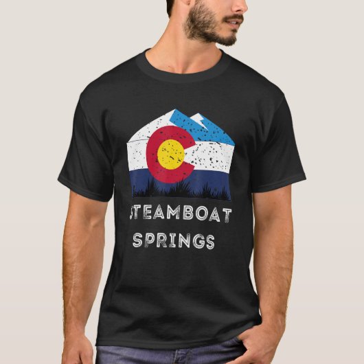 Steamboot Springs Colorado Graphic Ski T-shirt (Voorkant)