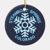 Steamboot Springs, Colorado Keramisch Ornament (Voorkant)