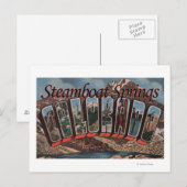 Steamboot Springs, Colorado - Large Letter Scene Briefkaart (Voorkant / Achterkant)