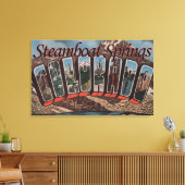 Steamboot Springs, Colorado - Large Letter Scene Canvas Afdruk (Insitu (Woonkamer))