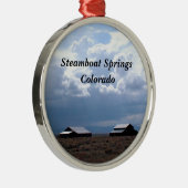 Steamboot Springs, Colorado Metalen Ornament (Rechts)