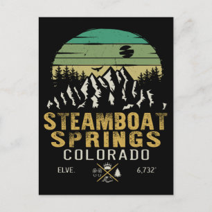Steamboot Springs Colorado Mountain Camping Hiking Briefkaart