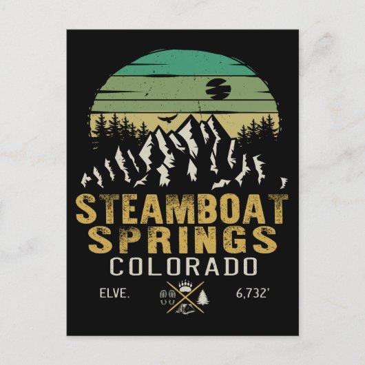 Steamboot Springs Colorado Mountain Camping Hiking Briefkaart (Voorkant)
