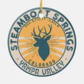 Steamboot Springs Colorado Mountain Camping Hiking Keramisch Ornament (Achterkant)