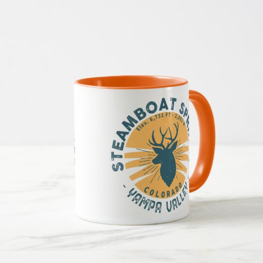 Steamboot Springs Colorado Mountain Camping Hiking Mok (Voorkant rechts)