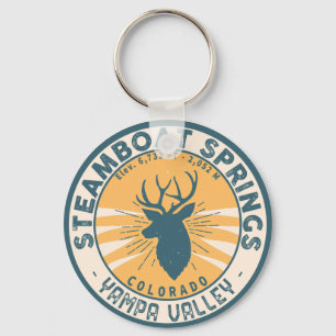 Steamboot Springs Colorado Mountain Camping Hiking Sleutelhanger