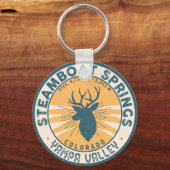 Steamboot Springs Colorado Mountain Camping Hiking Sleutelhanger (Voorkant)