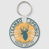 Steamboot Springs Colorado Mountain Camping Hiking Sleutelhanger (Achterkant)