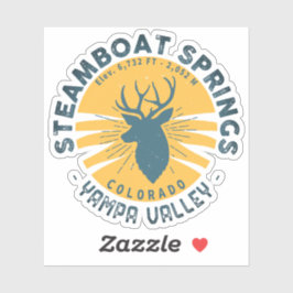 Steamboot Springs Colorado Mountain Camping Hiking Sticker