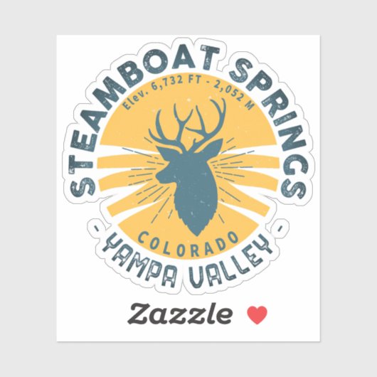 Steamboot Springs Colorado Mountain Camping Hiking Sticker (Vel)
