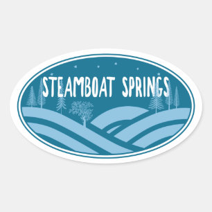 Steamboot Springs Colorado Ovale Sticker