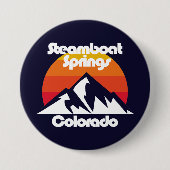 Steamboot Springs Colorado Ronde Button 7,6 Cm (Voorkant)