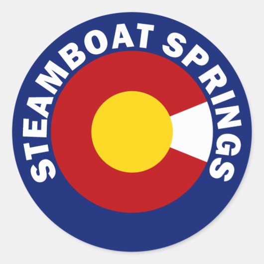 Steamboot Springs, Colorado Ronde Sticker (Voorkant)