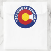 Steamboot Springs, Colorado Ronde Sticker (Tas)