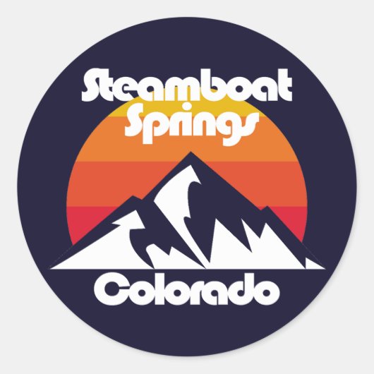 Steamboot Springs Colorado Ronde Sticker (Voorkant)
