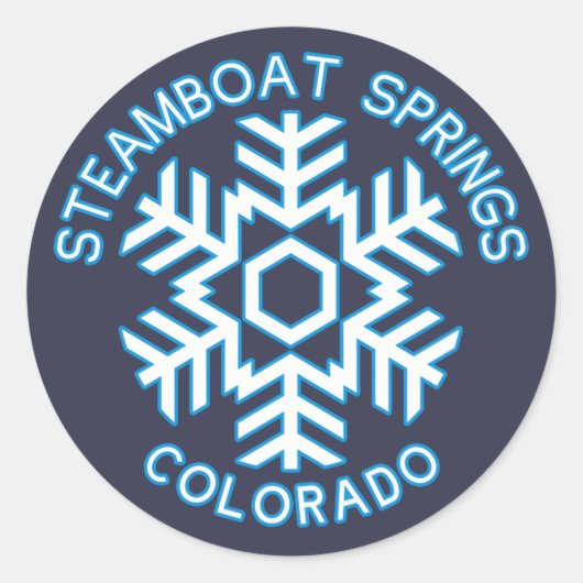 Steamboot Springs, Colorado Ronde Sticker (Voorkant)