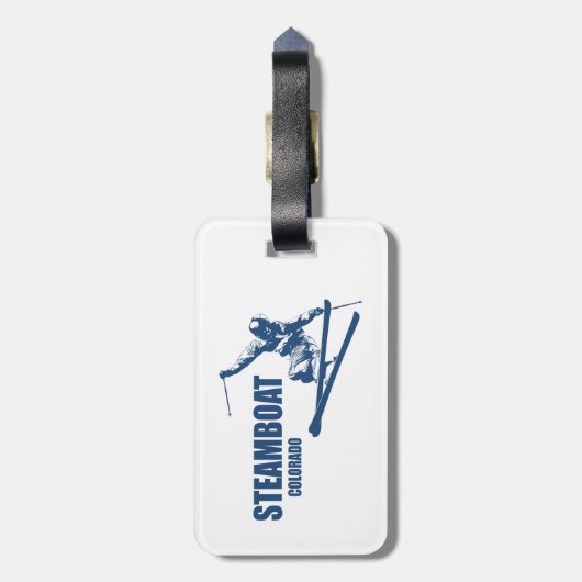 Steamboot Springs Colorado Skier Bagagelabel (Achterkant verticaal)