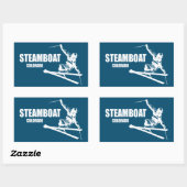 Steamboot Springs Colorado Skier Rechthoekige Sticker (Vel)