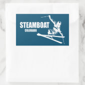 Steamboot Springs Colorado Skier Rechthoekige Sticker (Tas)