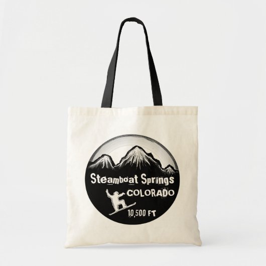Steamboot Springs Colorado sneeuwplank Tote Bag (Voorkant)