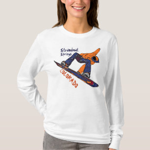 Steamboot Springs Colorado snowboarder hooi T-shirt