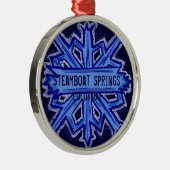 Steamboot Springs Colorado-snowflake-versiering Metalen Ornament (Rechts)