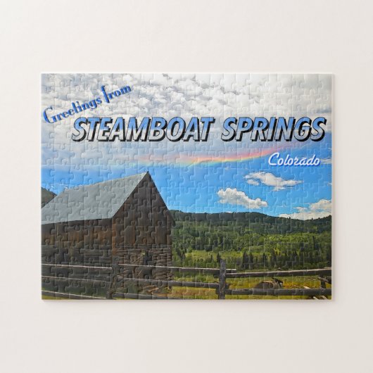 Steamboot Springs, Colorado -  stijl Legpuzzel (Horizontaal)