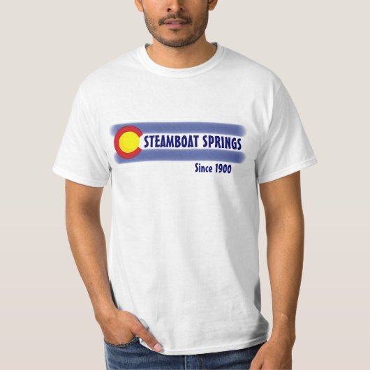 Steamboot Springs Colorado t-shirt lokale vlag (Voorkant)